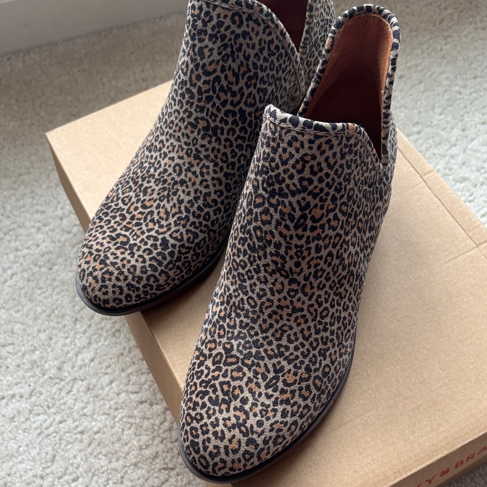 Lucky Brand Animal Print Ankle Boots